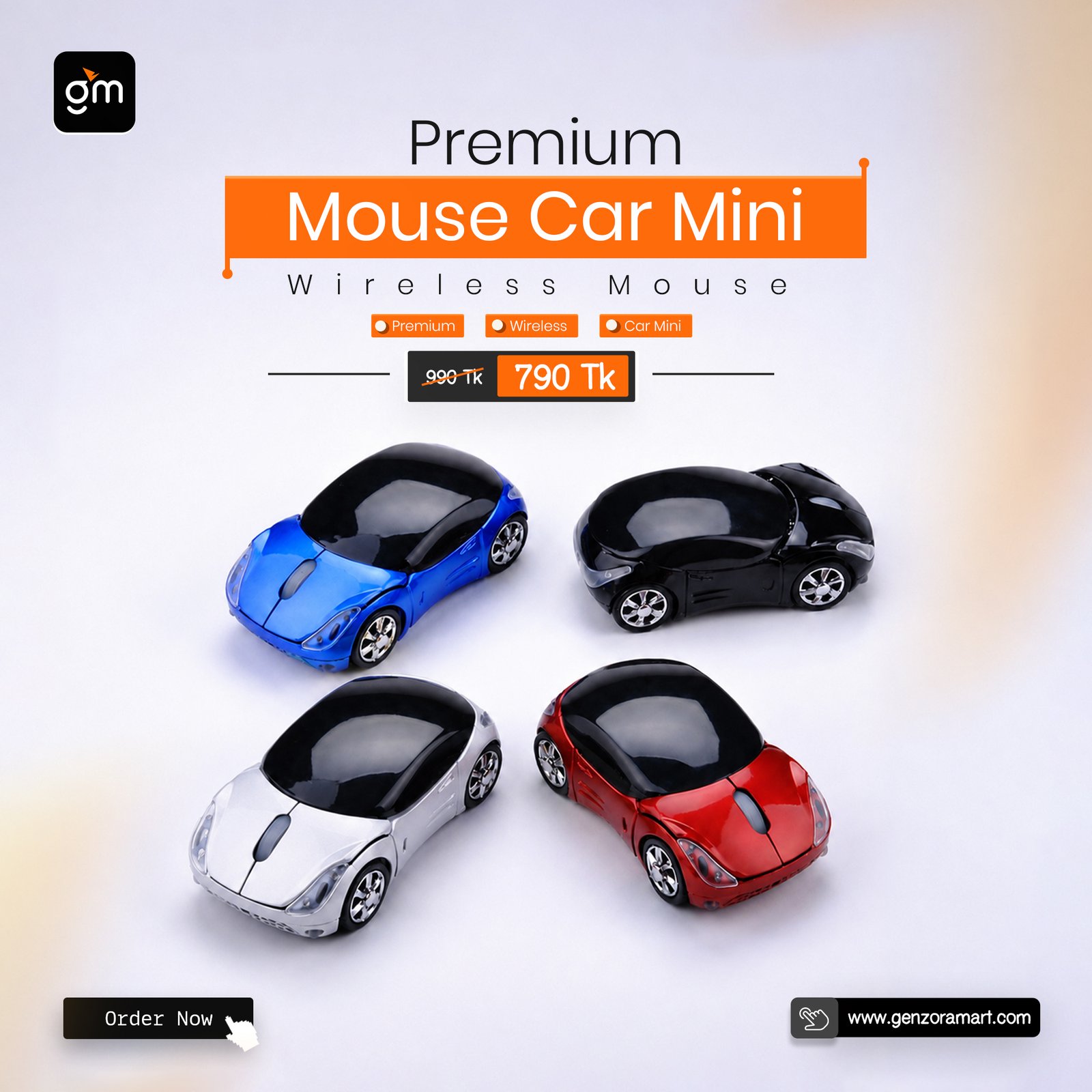 Mouse Car NEW Design NEWW đĨ Wireless Mouse, Mini Car Shape, 2.4G Wireless - Image 1